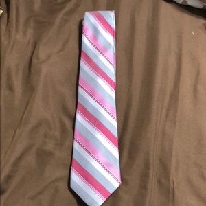 Men's Express Neck Tie Pink Gray White